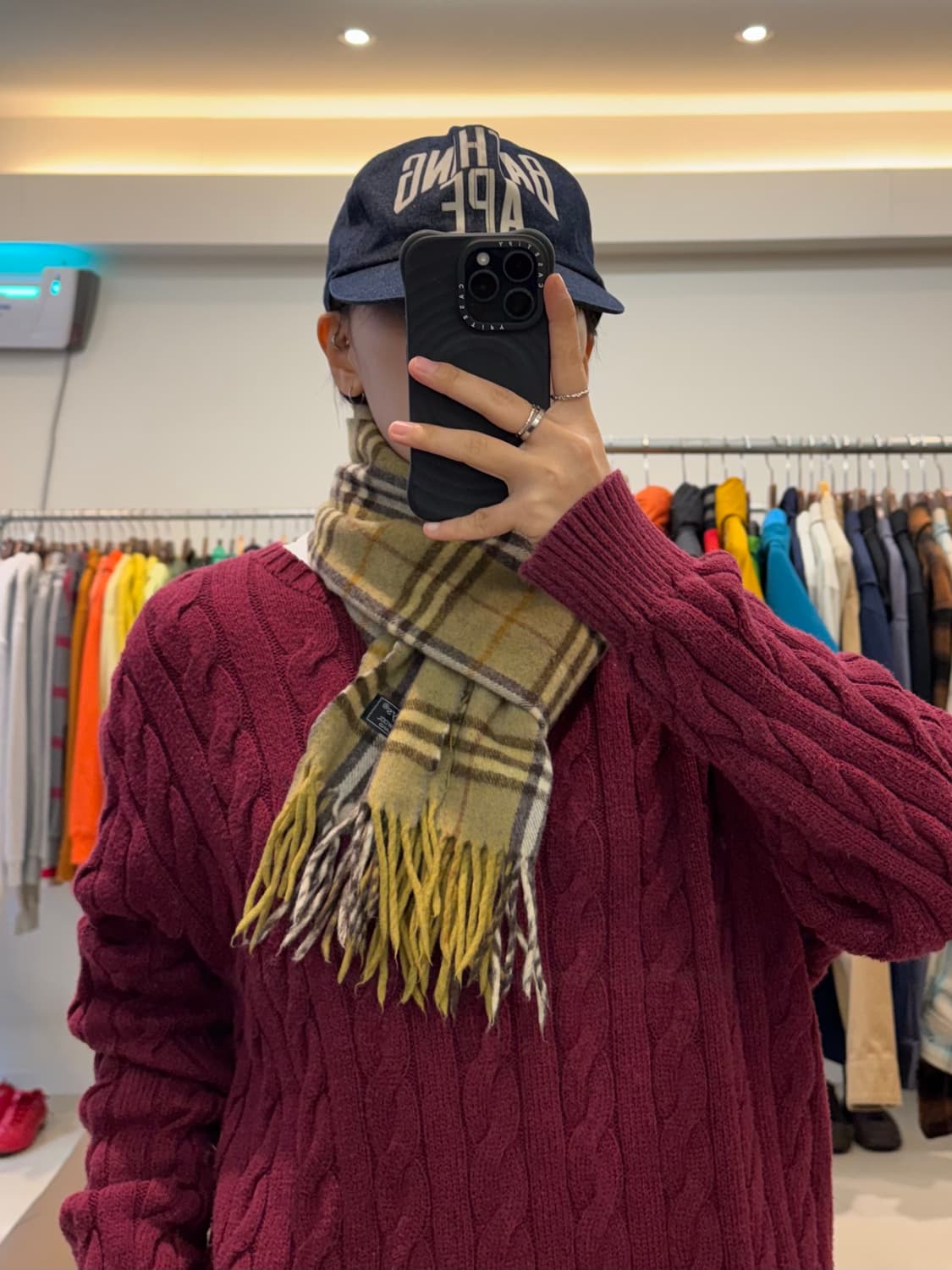 버버리 캐시미어 체크 머플러 상품이미지7