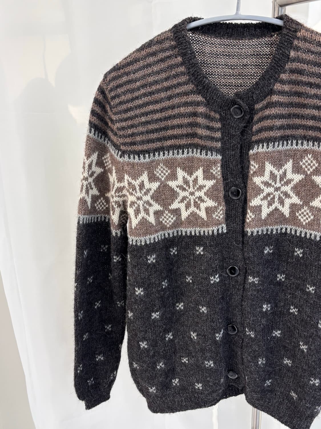 빈티지 윈터 패턴 가디건 상품이미지2