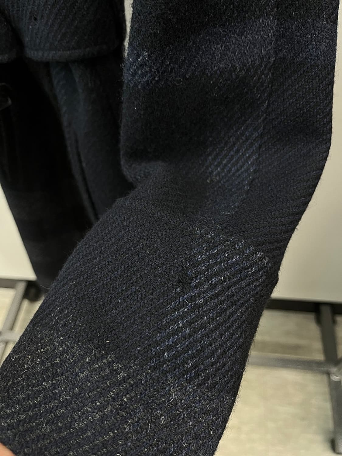 여) 버버리 네이비 체크 울코트  상품이미지8