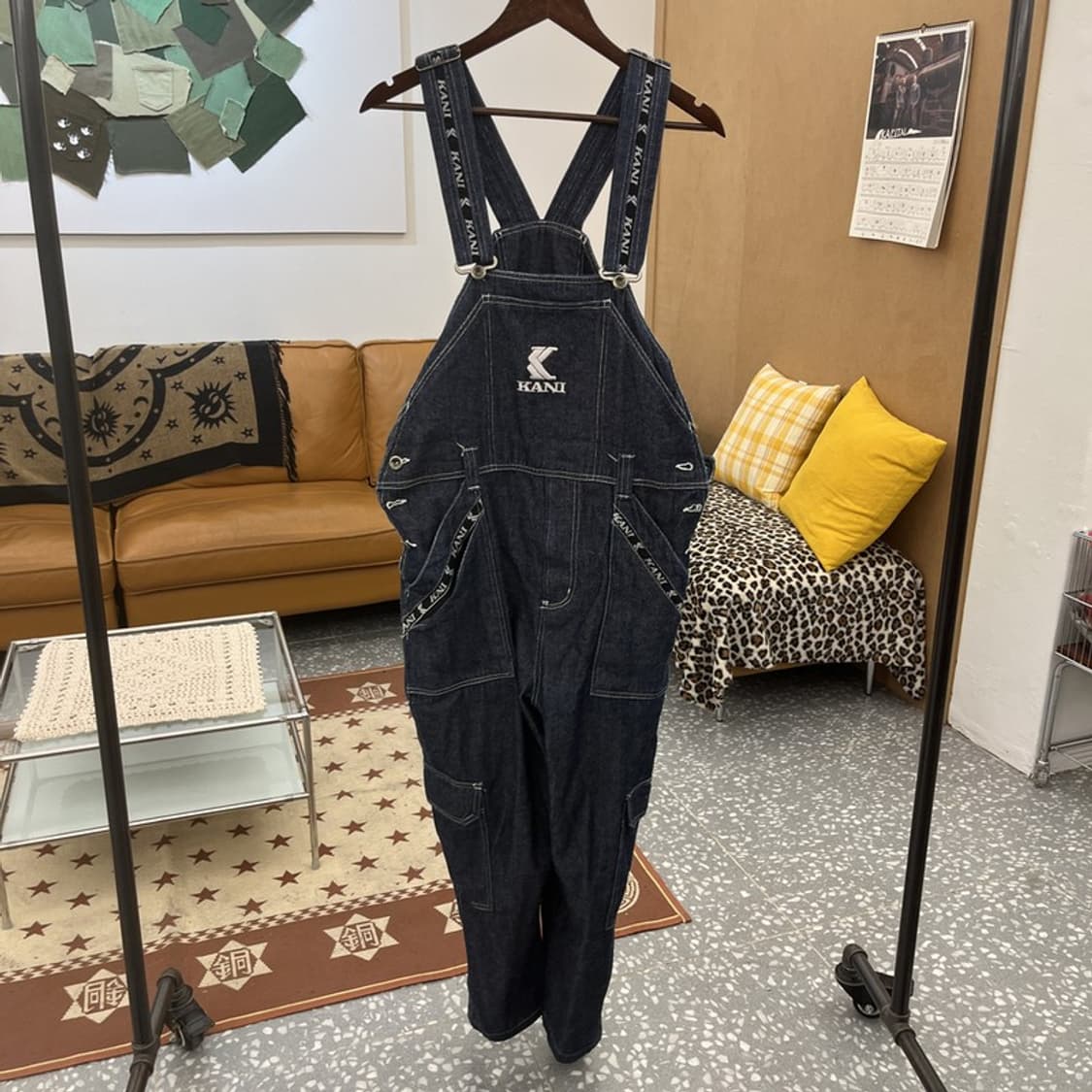 칼 카니 빈티지 레트로 Y2K 데님 멜빵 점프수트 L C09881 상품이미지3