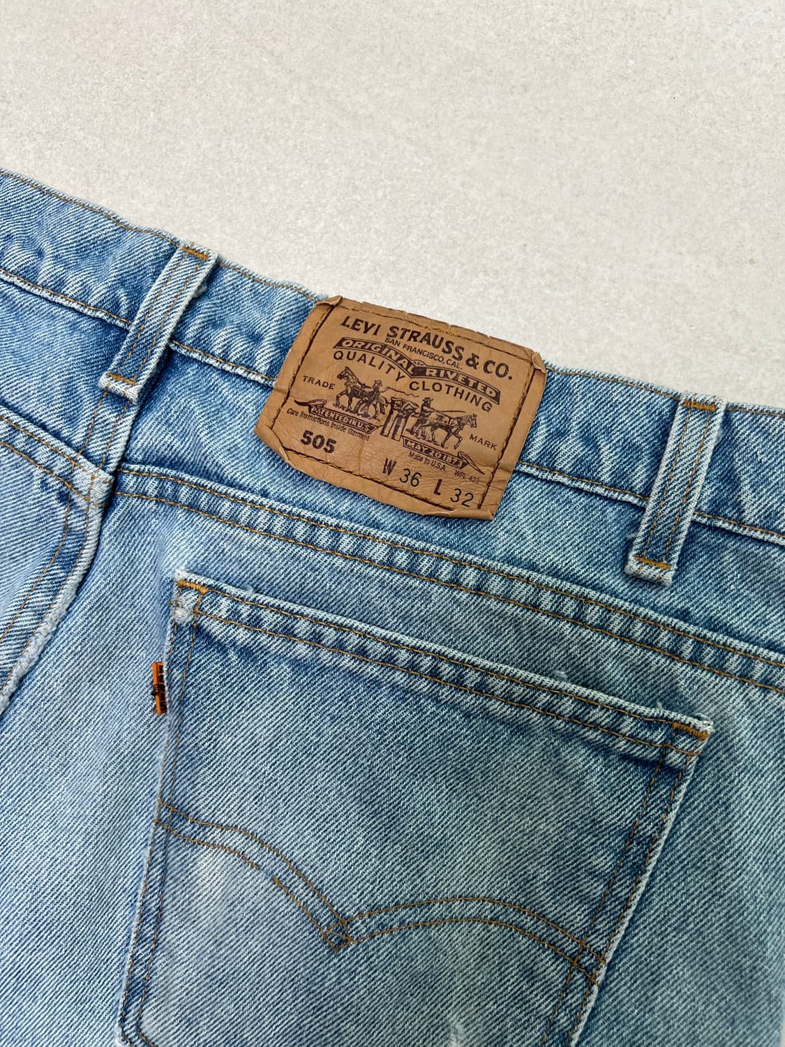 빈티지 리바이스 505 오렌지탭 연청 Made in USA 상품이미지6