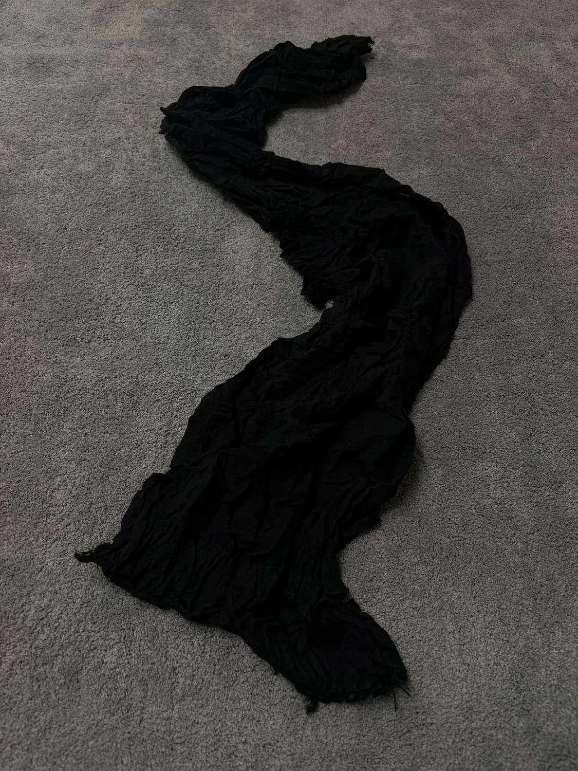 Vintage v-kei punk mood black scarf 상품이미지1