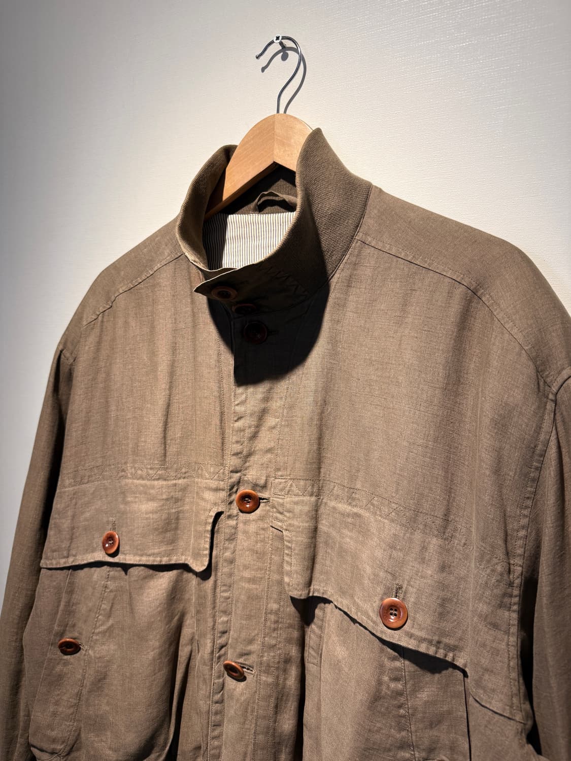 90s 'Solbiati' Linen Blouson Jacket 상품이미지4