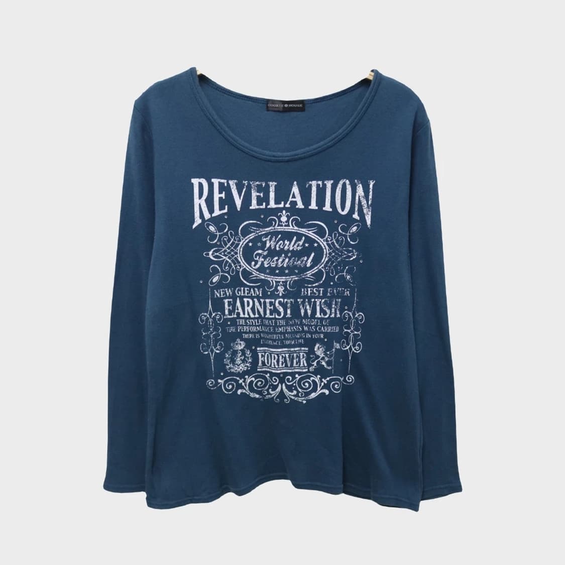 COOKIE HOUSE Y2K 레터링 긴팔 슬리브리스 64325 상품이미지1