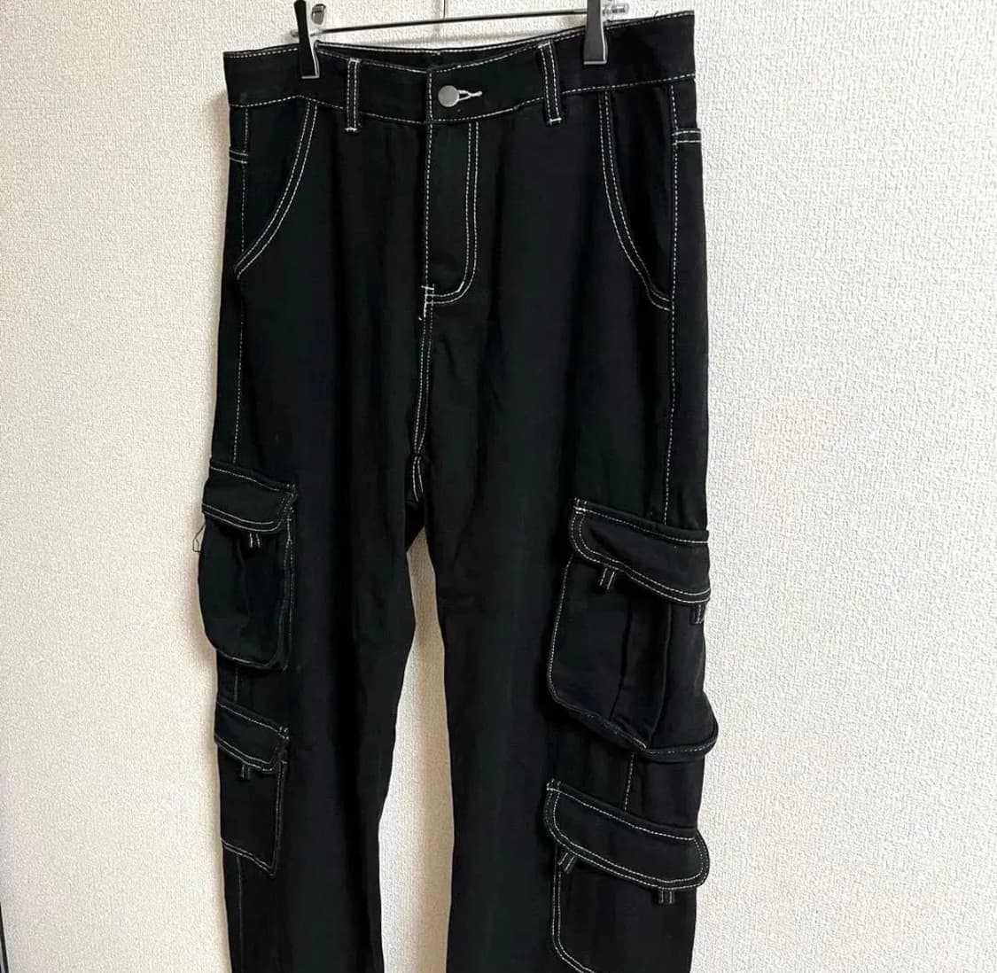 Manfinity 카고 팬츠 블랙 데님 스티치(L) 상품이미지2