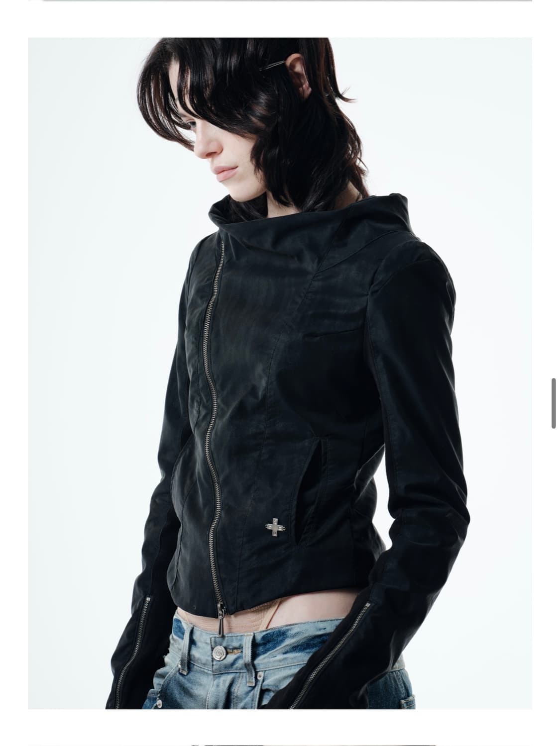 KAEL DRAPED JACKET (BLACK) 상품이미지4