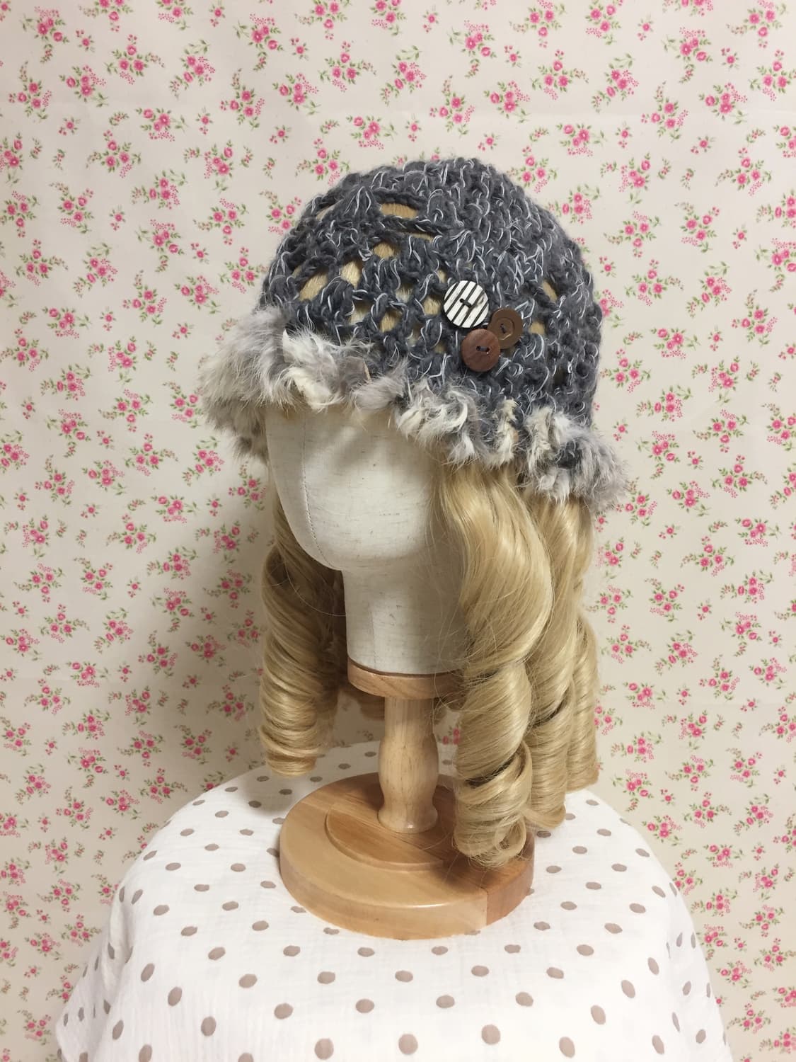 빈티지 모리걸 단추 버킷햇  상품이미지2