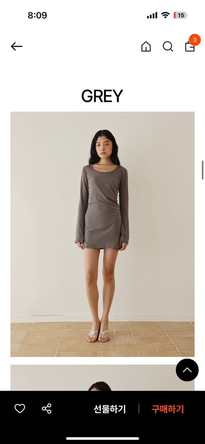 mmm soft long tunic_gray 상품이미지2