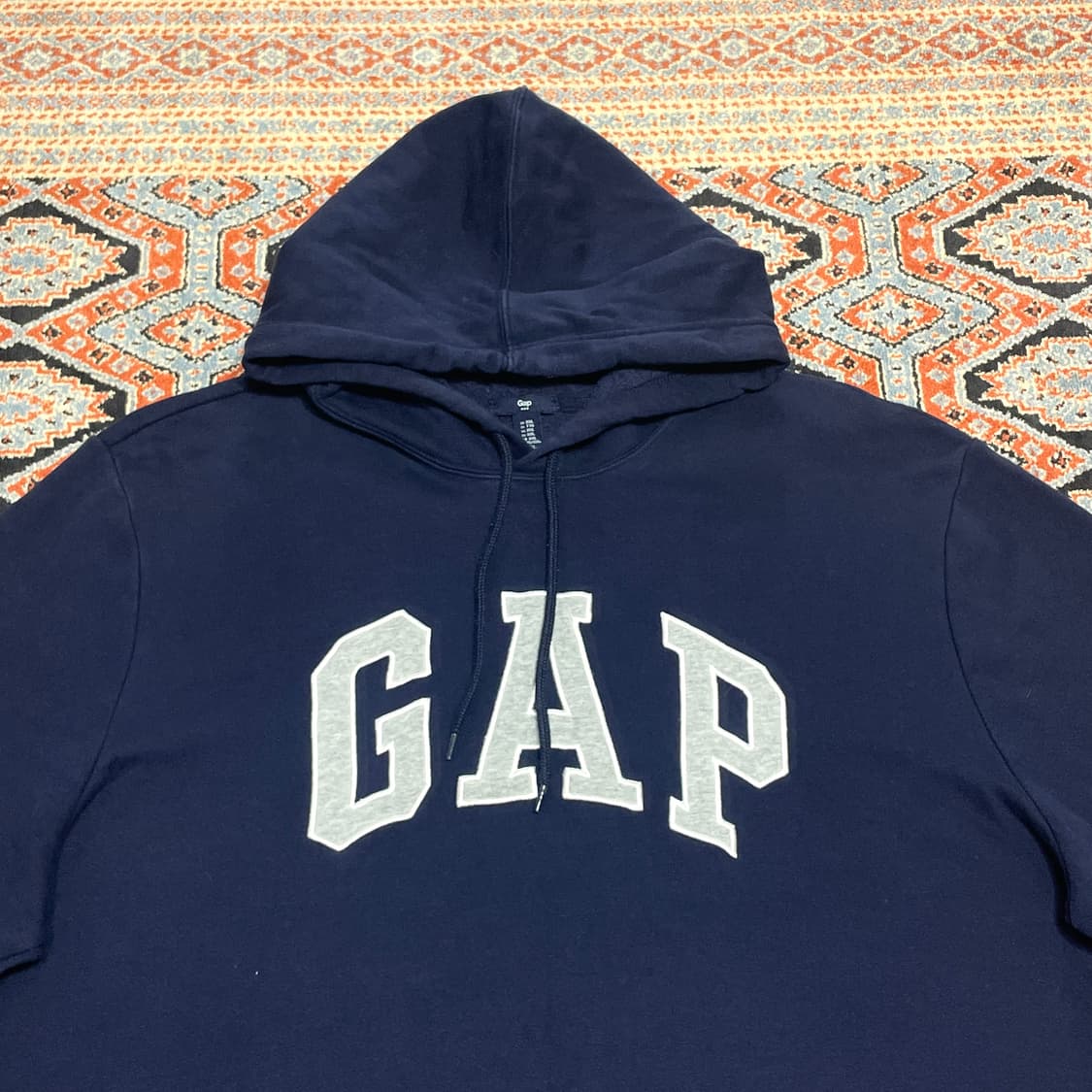 갭 스펠로고 네이비 기모 후드티셔츠 남성XXL 상품이미지2