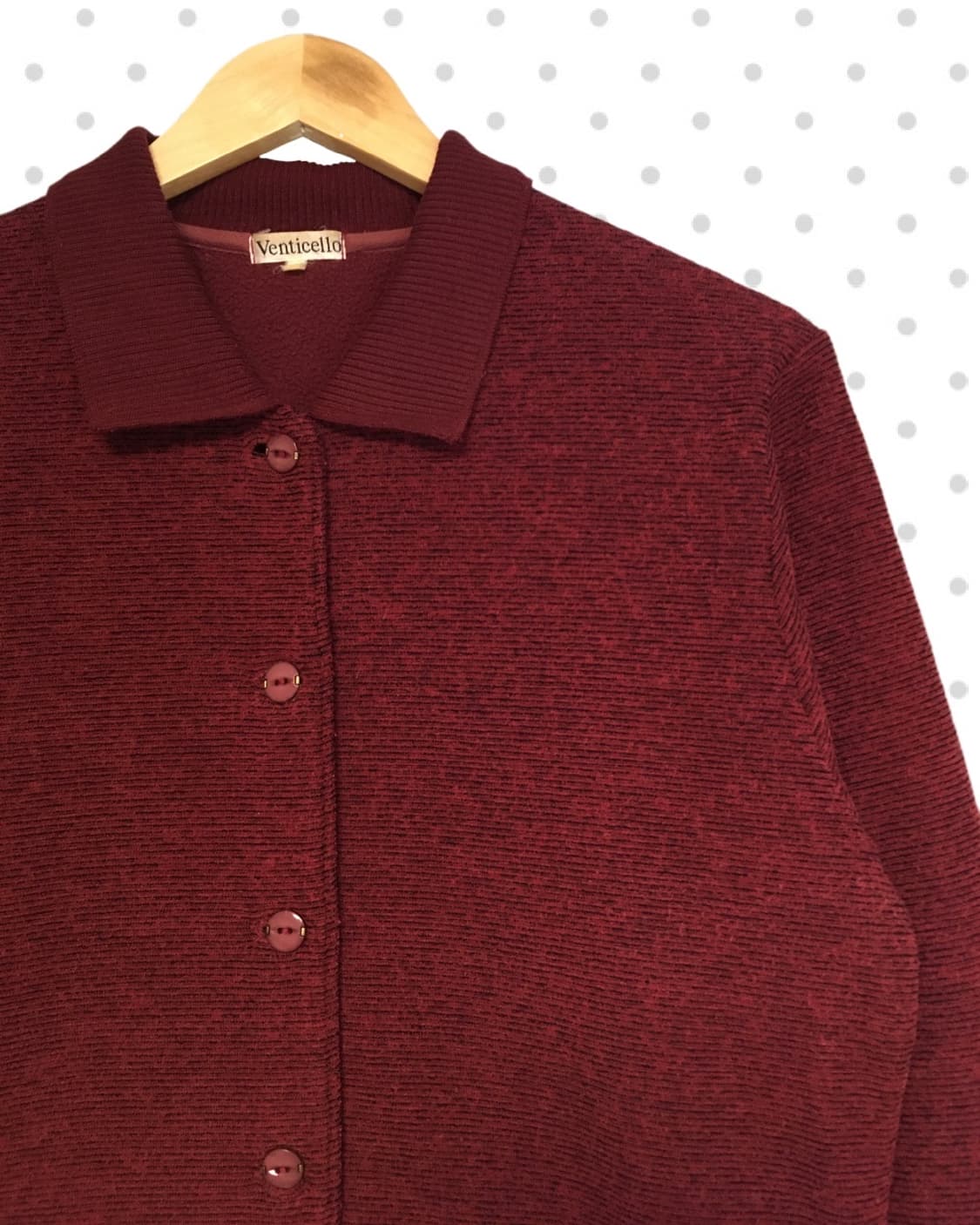 vintage flower pocket cardigan wine 상품이미지7