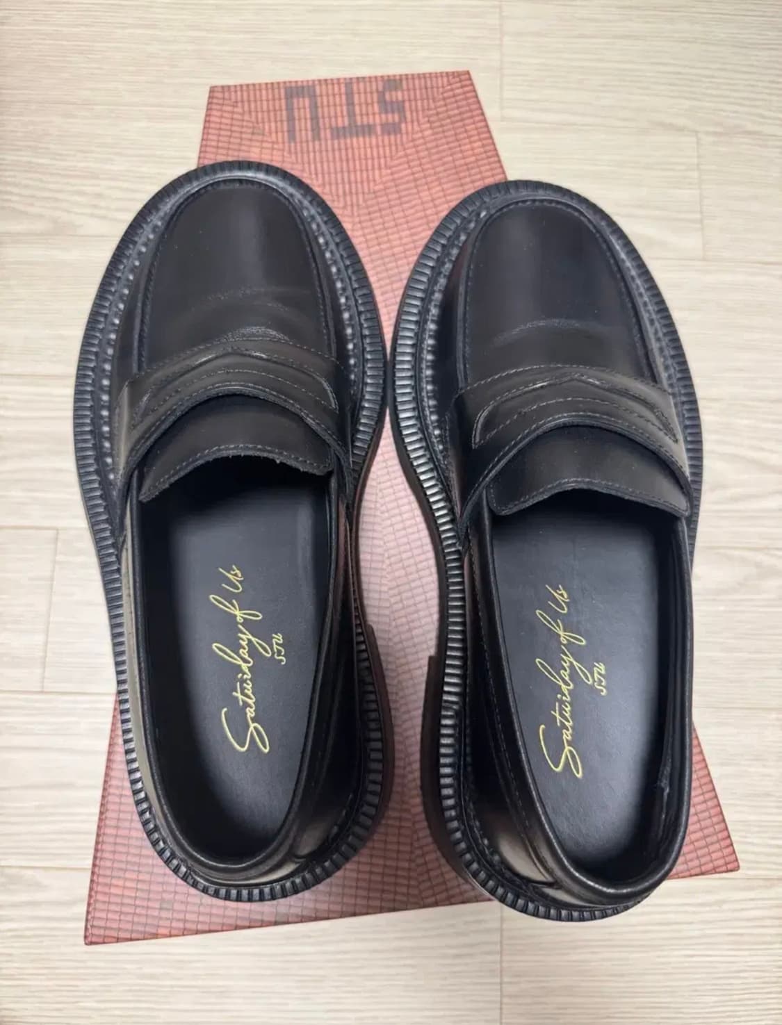 [40] STU 오버솔 레더 로퍼 블랙 상품이미지3