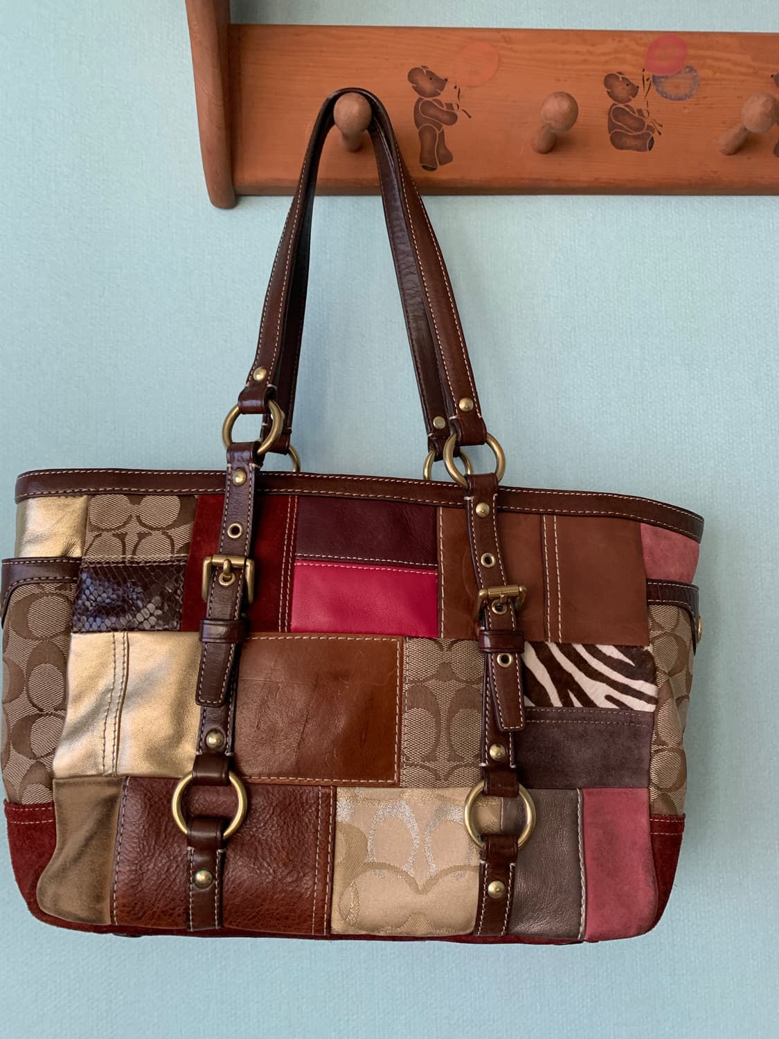 코치 패치워크 토트숄더백 상품이미지5