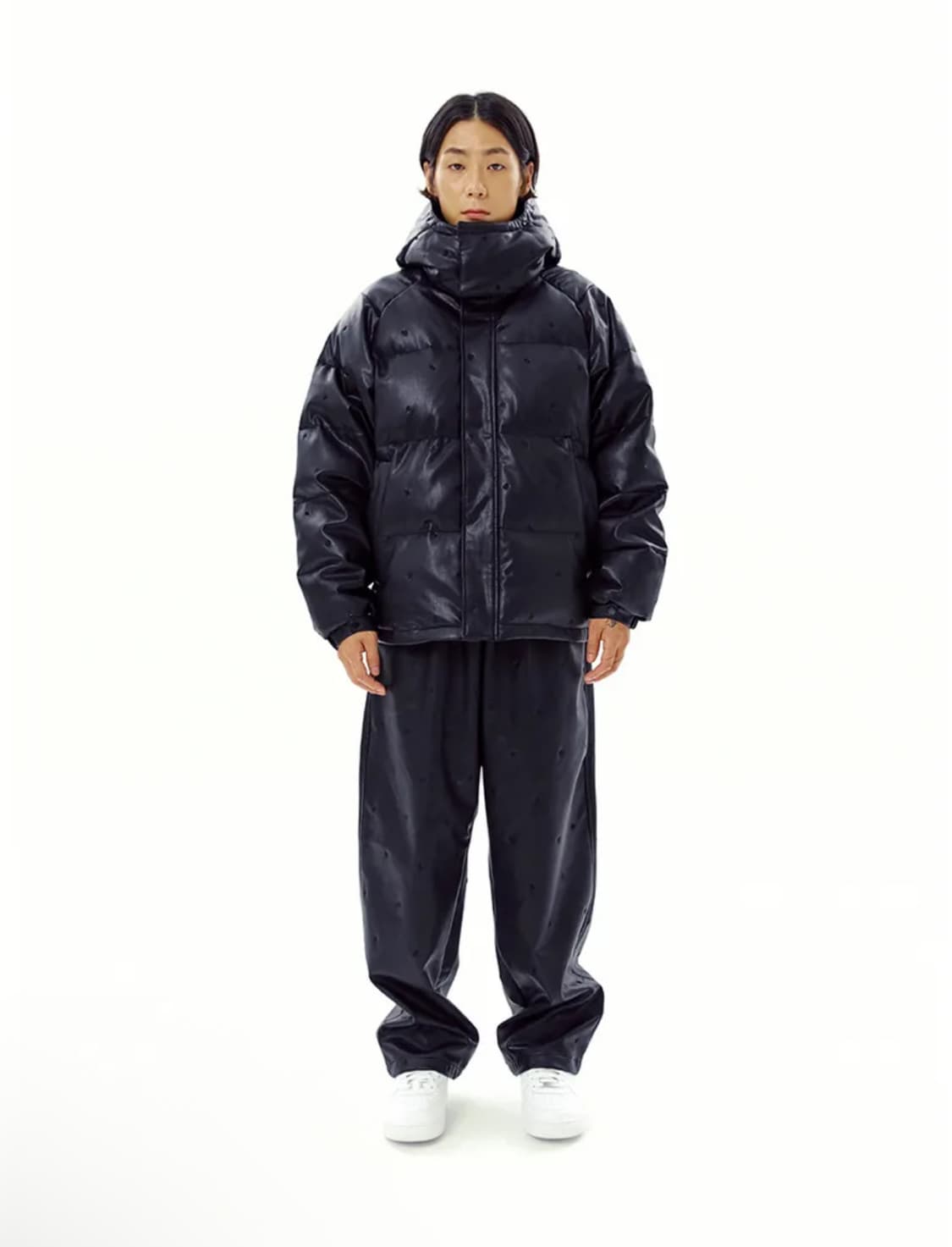 위캔더스 블랙 레더 팬츠 바지 XL 상품이미지2