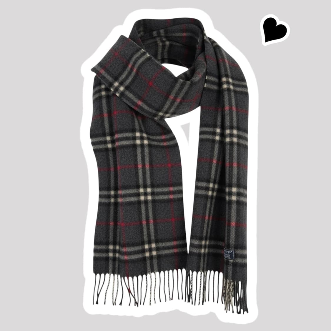 정품 버버리 노바체크 캐시미어 다크그레이 머플러 상품이미지1