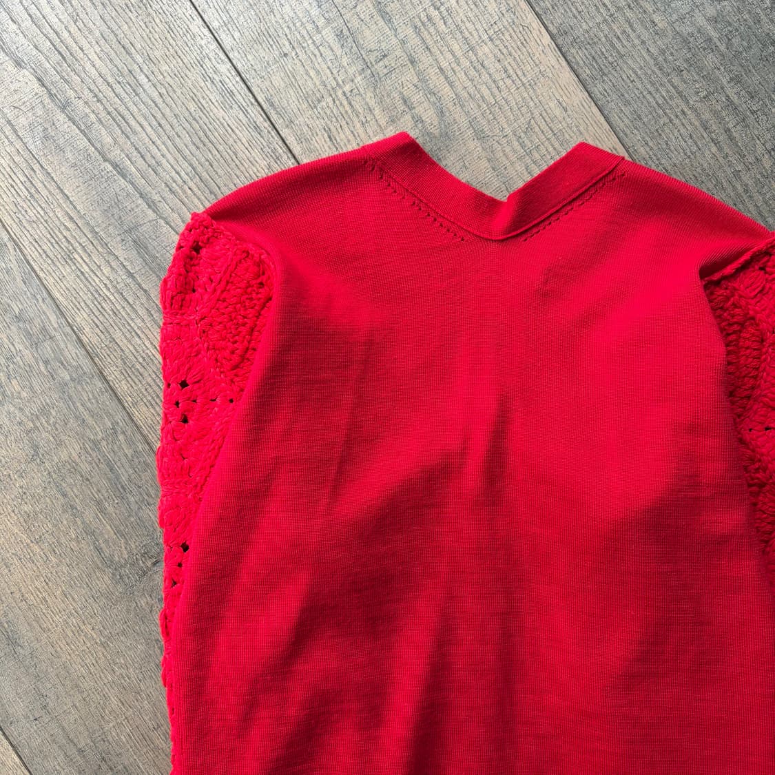 Crochet Sleeve Docking Cardigan 상품이미지7