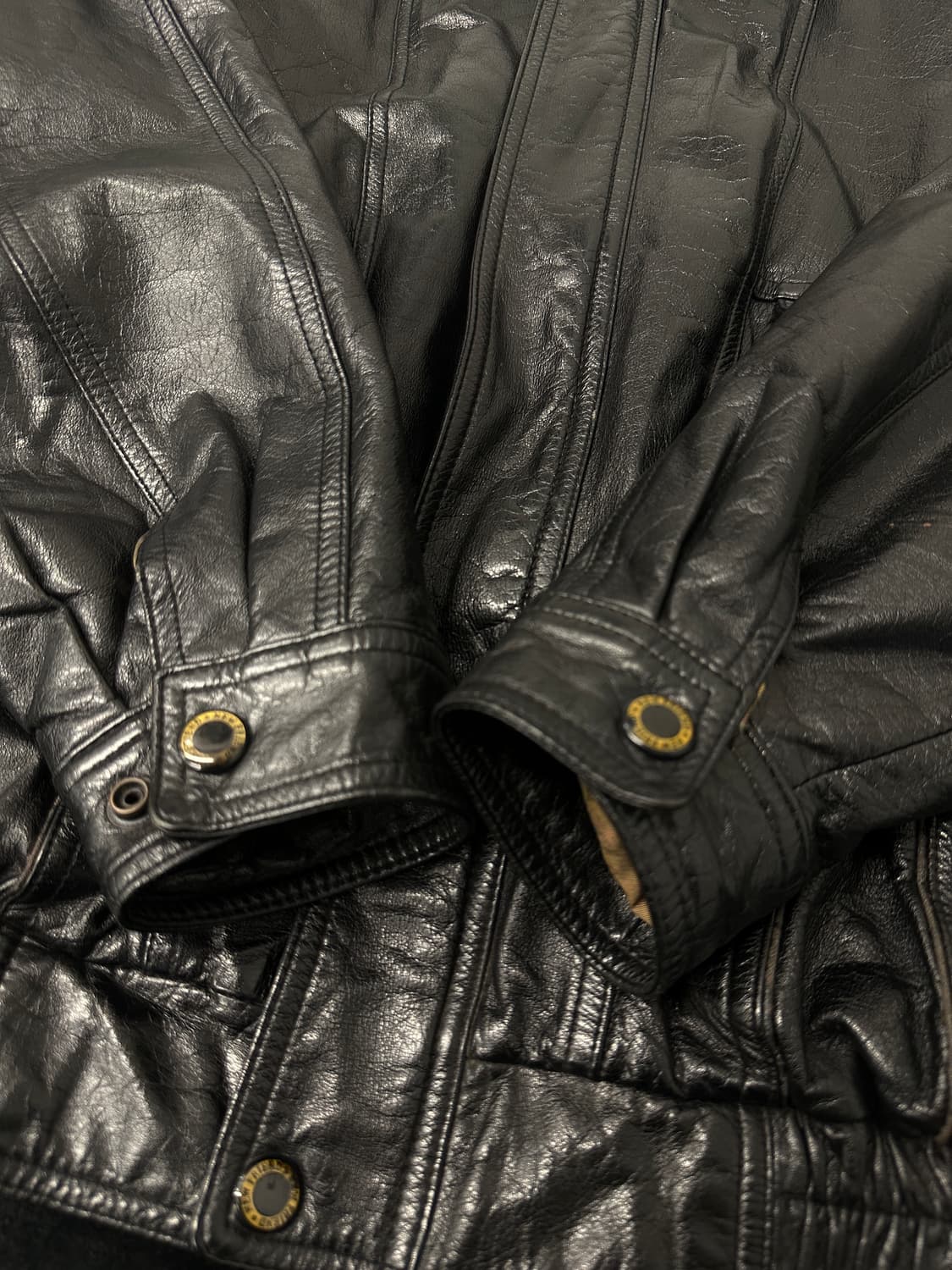 leather 레더 빈티지 가죽 블루종 상품이미지8