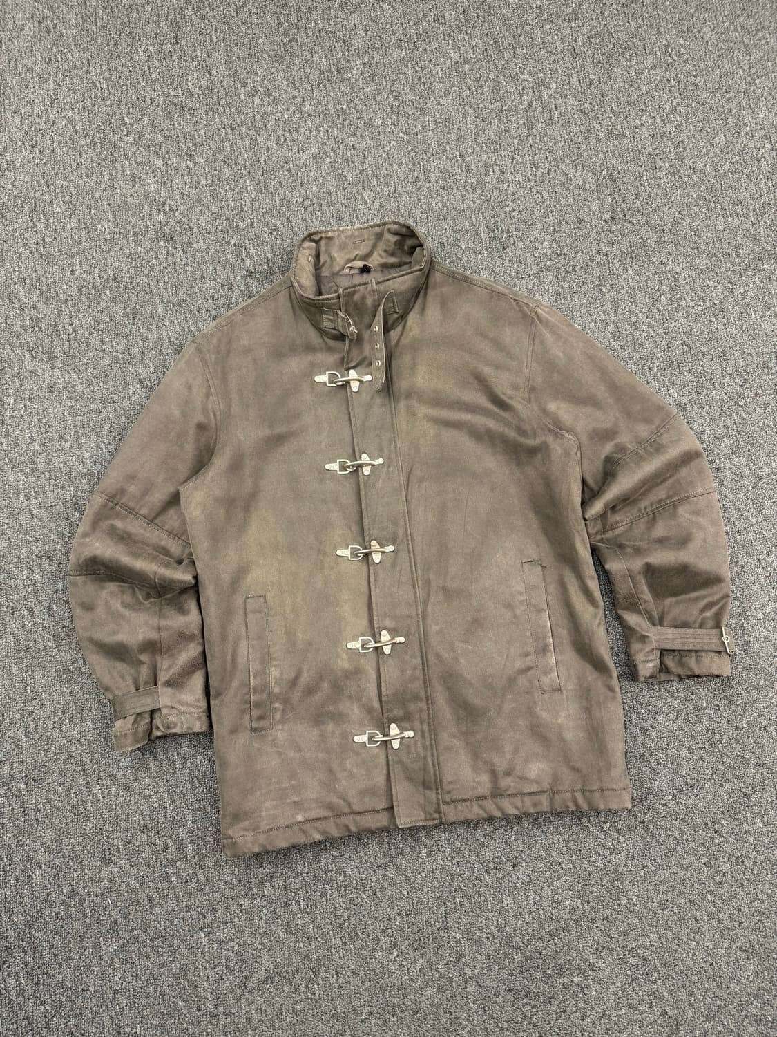 L)Roushatte 빈티지 버클 가죽 코트 자켓(버클) 상품이미지1