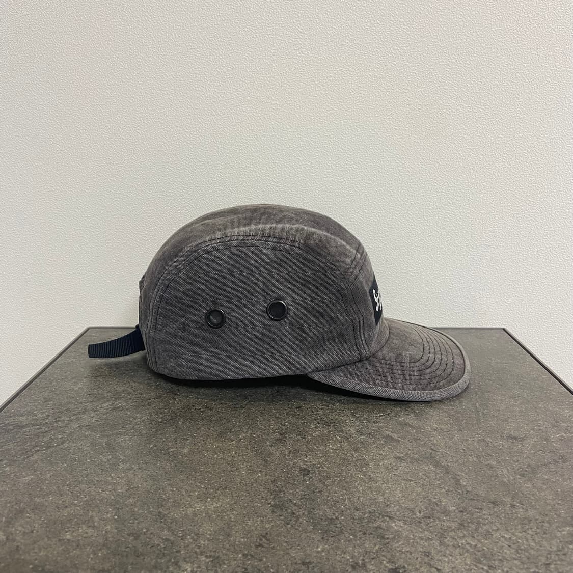 (OS) 슈프림 박스로고 캠프캡 모자 스톤 워시드 블랙 상품이미지2