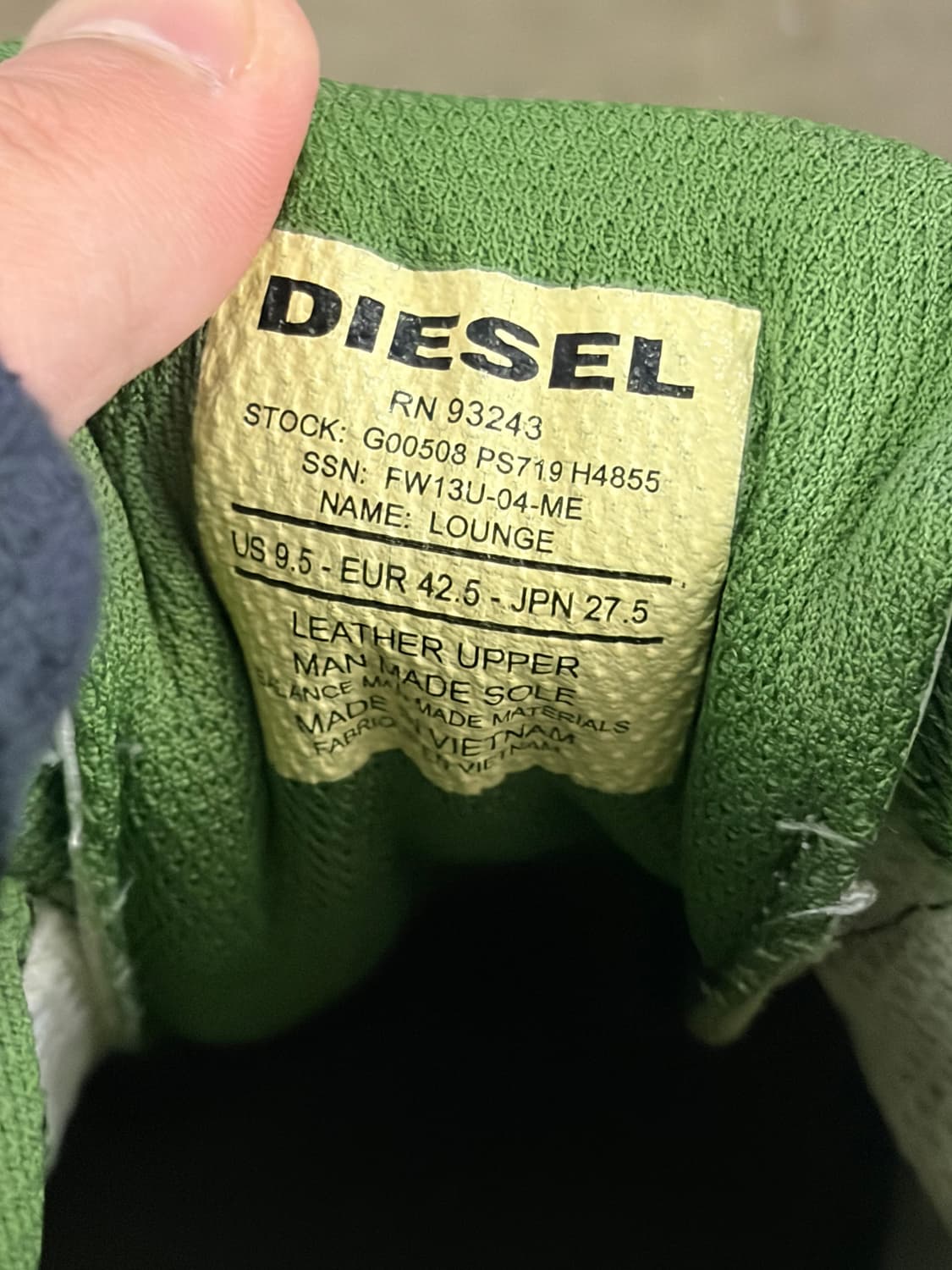 Disel 흰색/녹색 스니커즈 운동화 275 상품이미지7