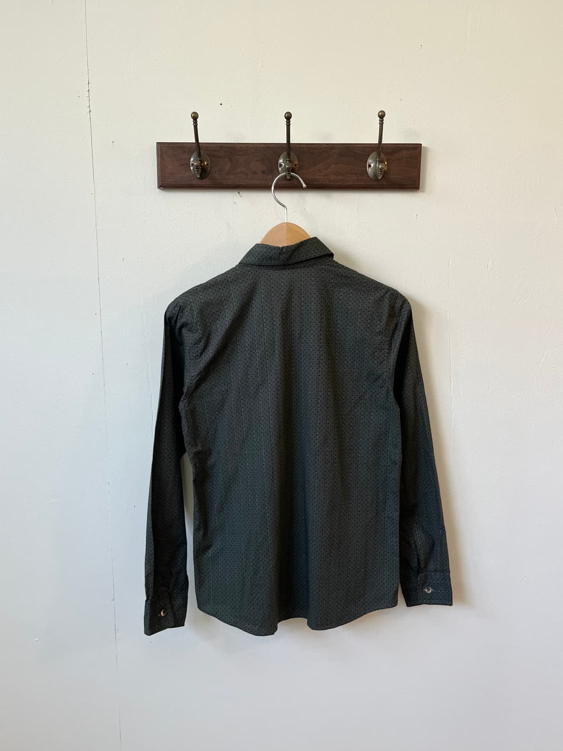 CHILD WOMAN 도트 올리브 카키 셔츠 상품이미지4