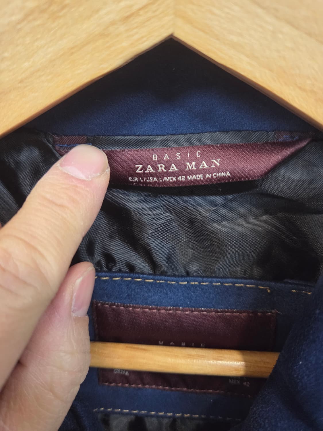 자라 스티치 스웨이드 자켓 L 상품이미지3