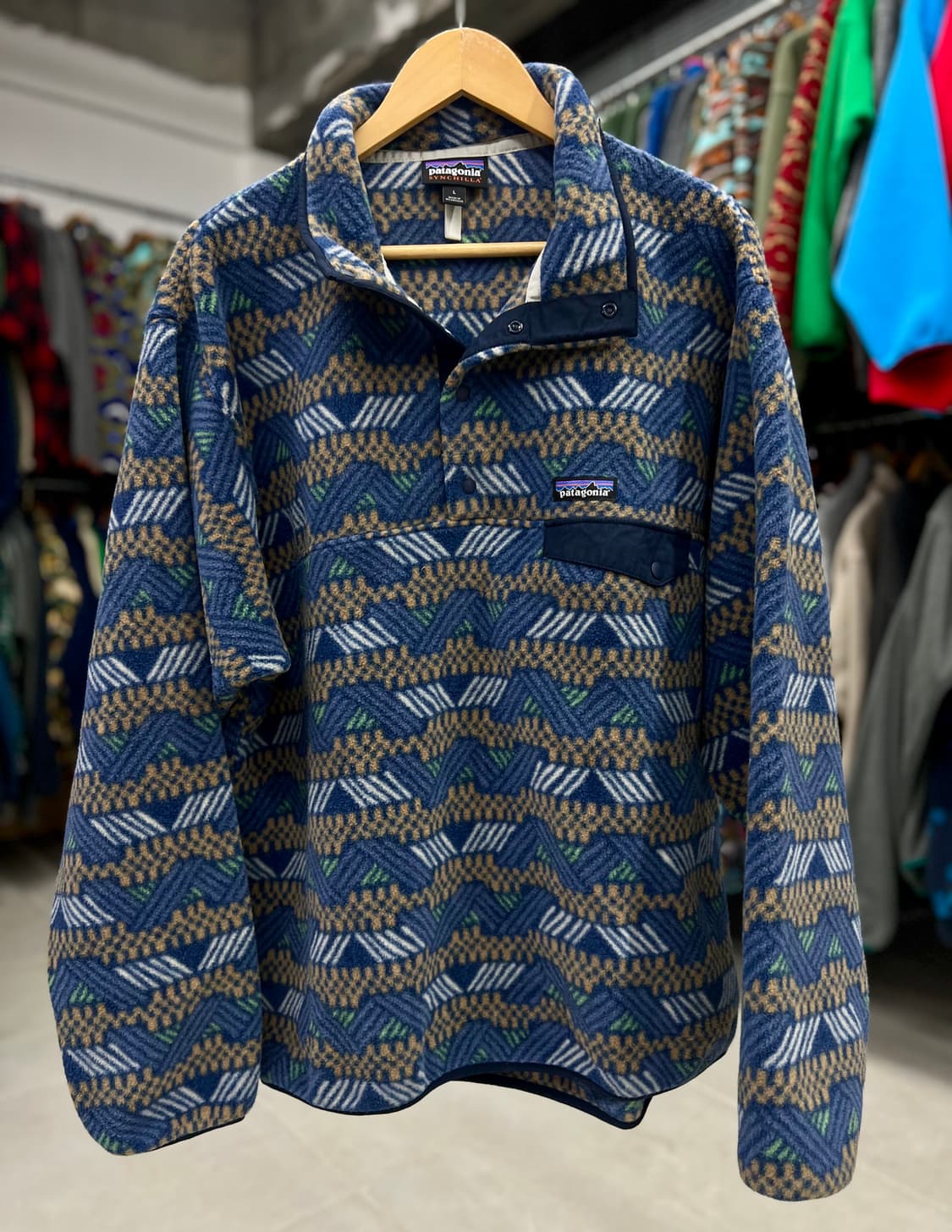 Synchilla Snap-T  Classic Navy 아즈텍  상품이미지1