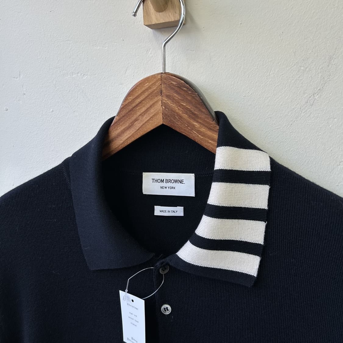 15987 - 톰브라운 카라 4선 울 니트 (울 100%) 상품이미지3