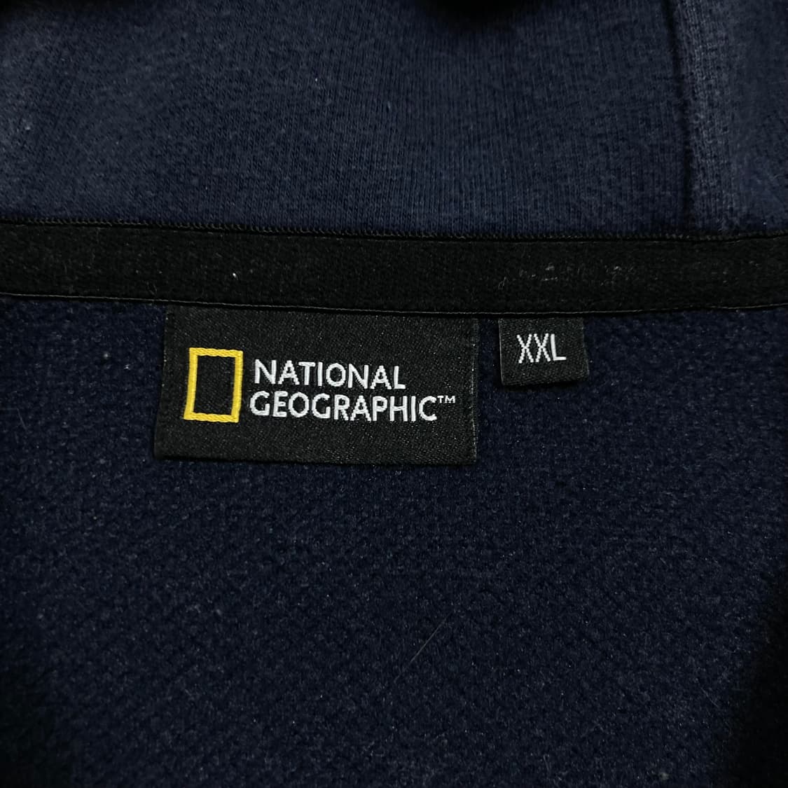 내셔널 지오그래픽 빅로고 네이비 후드 집업 상품이미지4