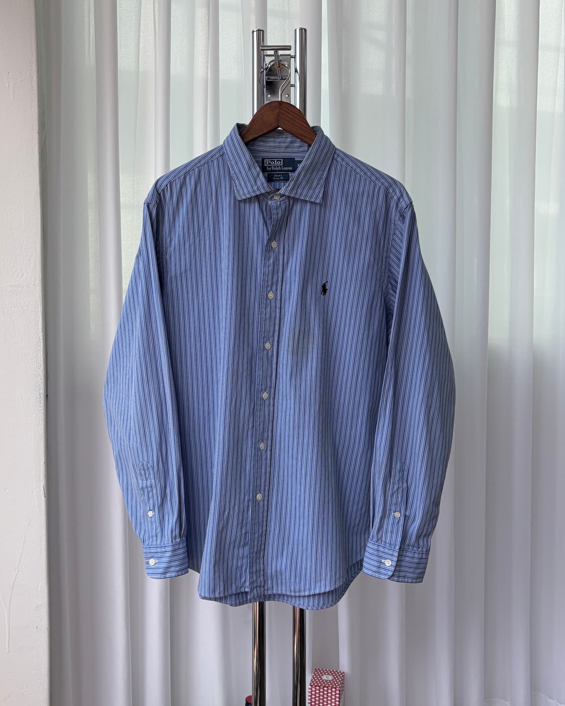 [XL]폴로 랄프로렌 커스텀핏 스트라이프 포플린 셔츠 상품이미지3