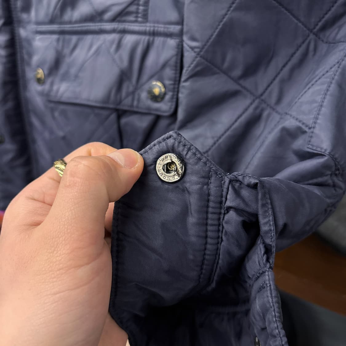 바버 인터내셔널 플리스 안감 퀼팅 모터사이클 자켓 N1149 상품이미지7