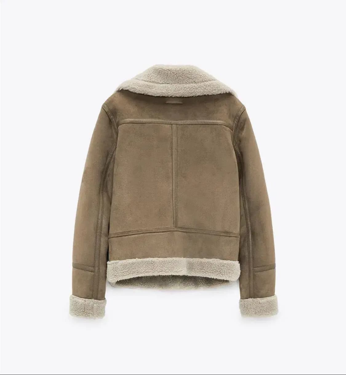 (새상품) 자라 스웨이드 무스탕 자켓 모카 브라운 L 상품이미지4