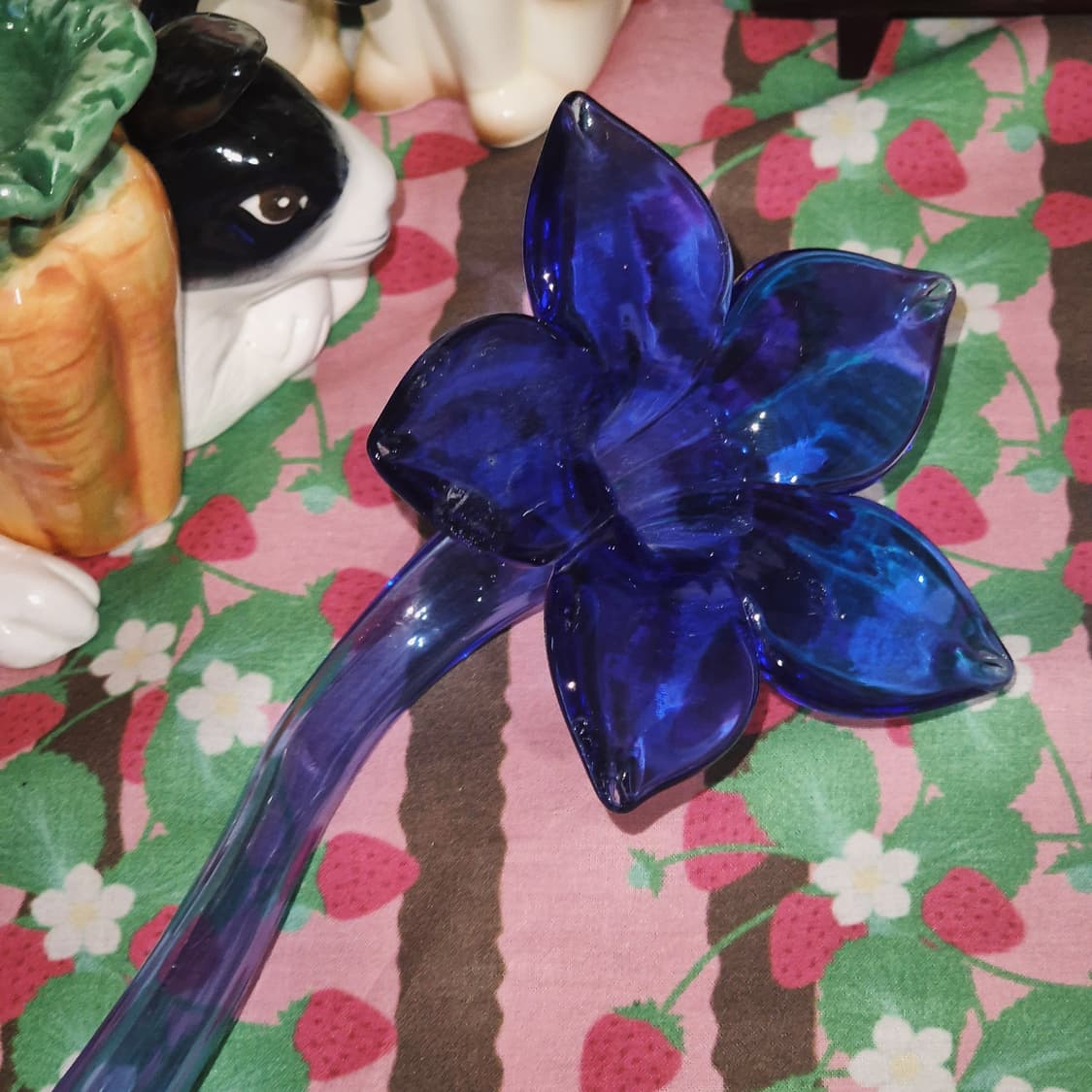 70s 야마나카 핸드블로운 퍼플 꽃송이 홀더 상품이미지10