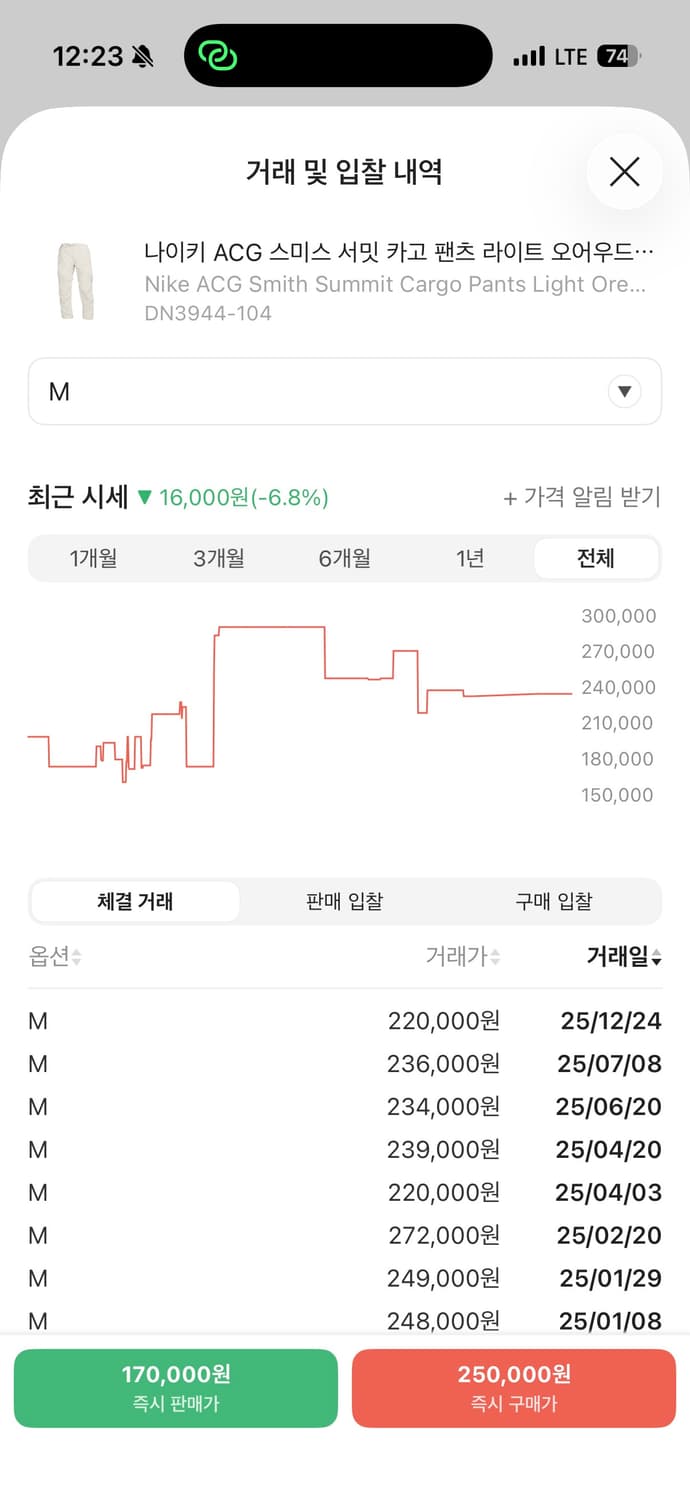 나이키 ACG 스미스 서밋 카고 팬츠 화이트 M (30) 상품이미지8