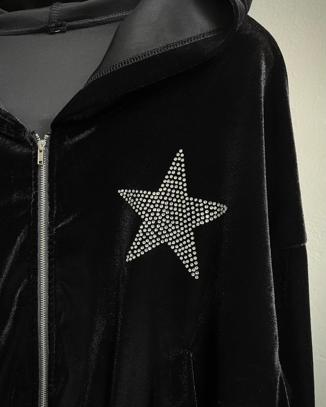 Jpn Vintage Star Cubic Velour Hood Zipup 상품이미지4