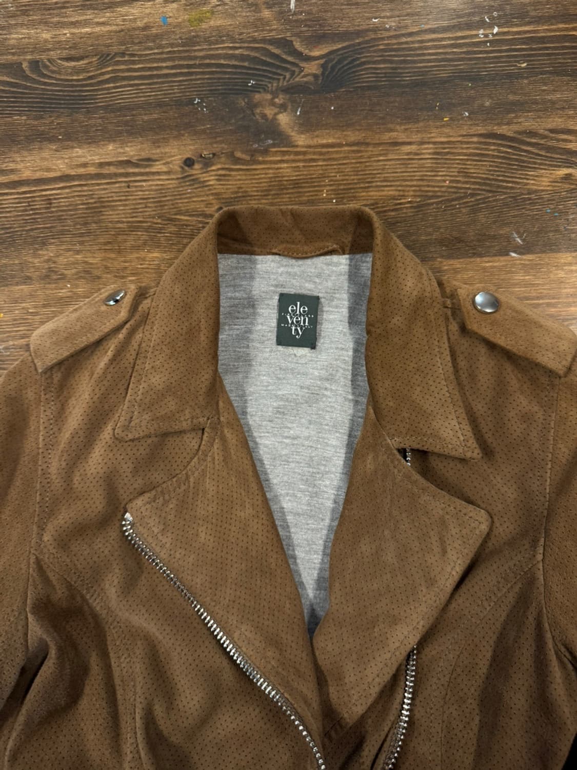 일레븐티 스웨이드 레더 라이더 자켓 55 상품이미지9