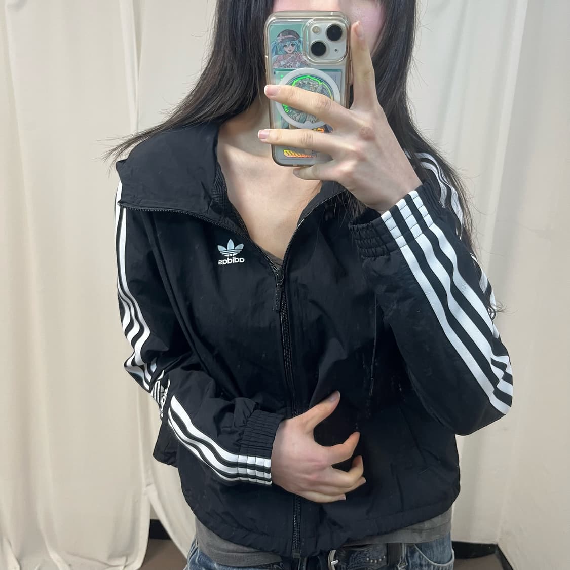 Adidas black lock-up windbreaker 상품이미지3
