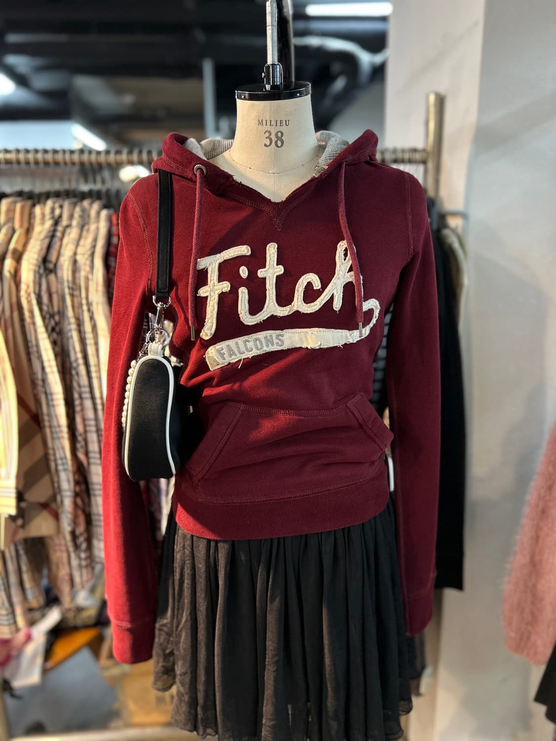 Abecrombie Red Big Logo Hoodie 상품이미지2