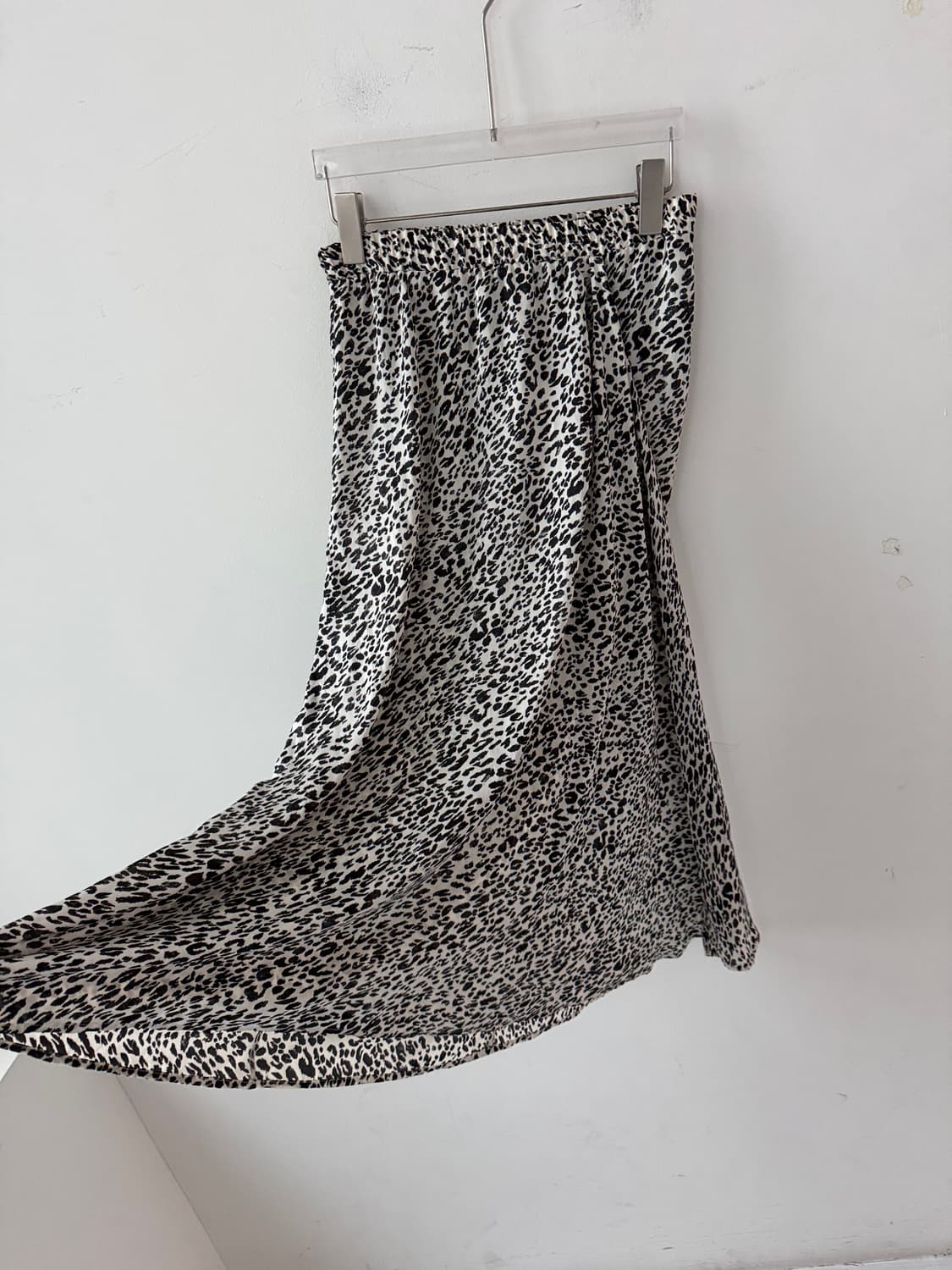 자라 레오파드 새틴 롱스커트 S 새상품 상품이미지5