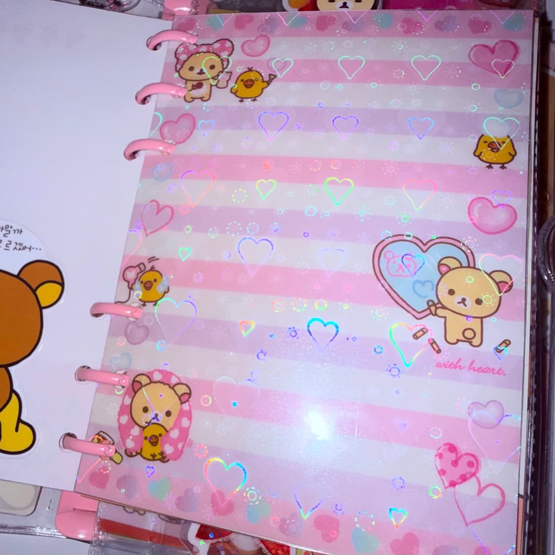 ✨리락쿠마 다이어리셋업/A6핑크타입💗/64장 상품이미지3