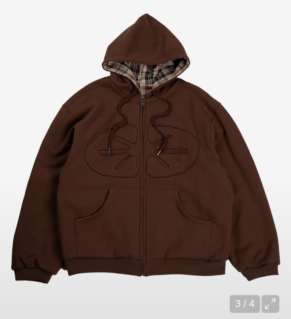이알티알 리버시블 브라운 후드 집업 상품이미지1