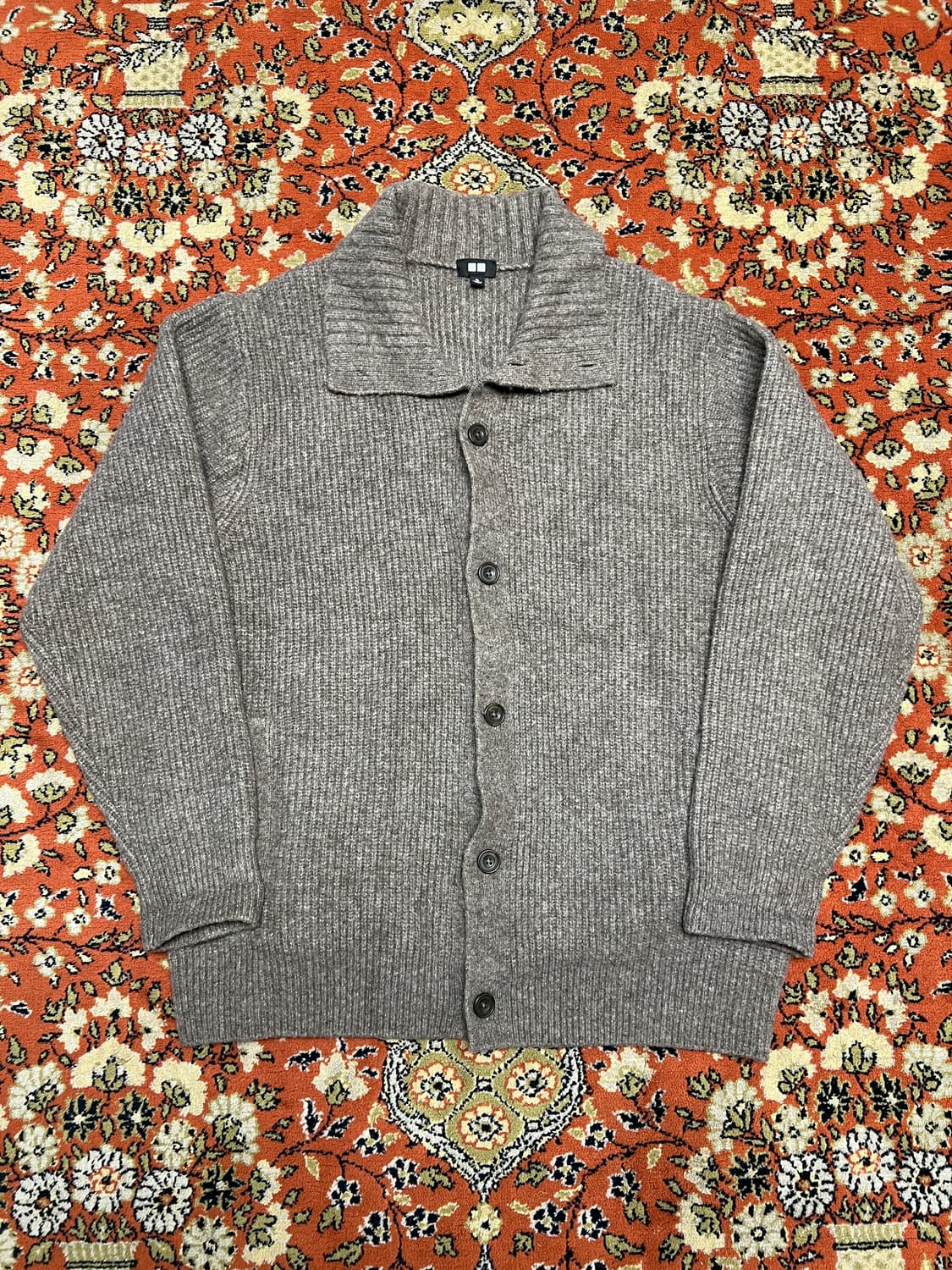 [XL] 유니클로 하이넥 브라운 가디건 상품이미지1