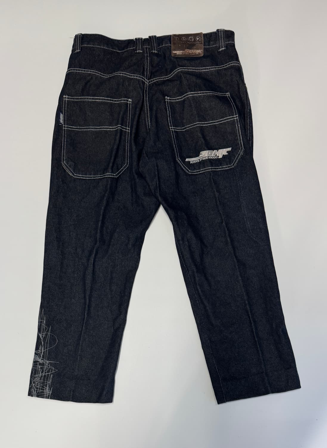 스쿨오브하드녹스 올드스쿨 펑키 y2k 데님팬츠 상품이미지2