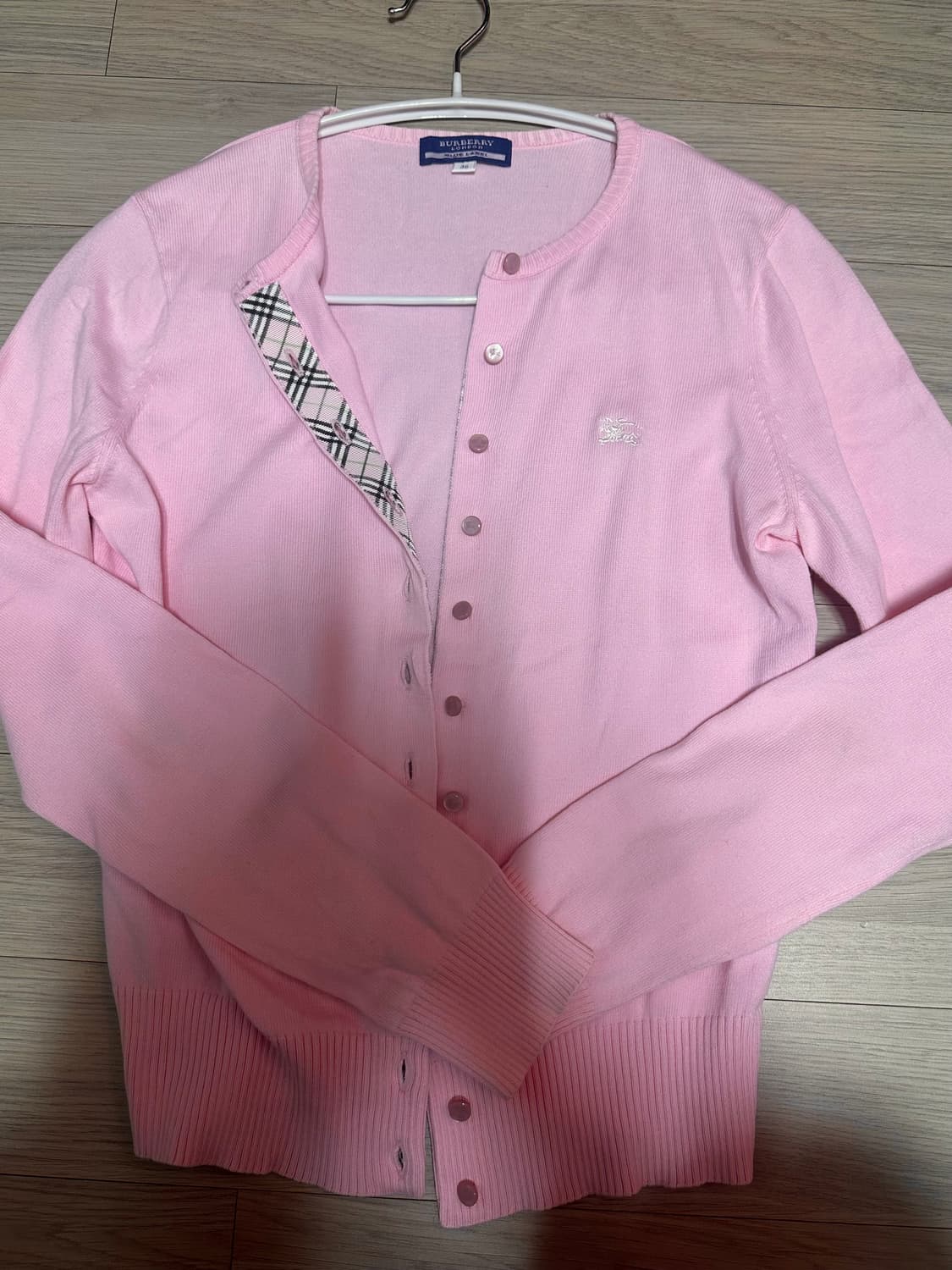 (셋업) 버버리 핑크노바 연핑 가디건 딸기우유 38 상품이미지1
