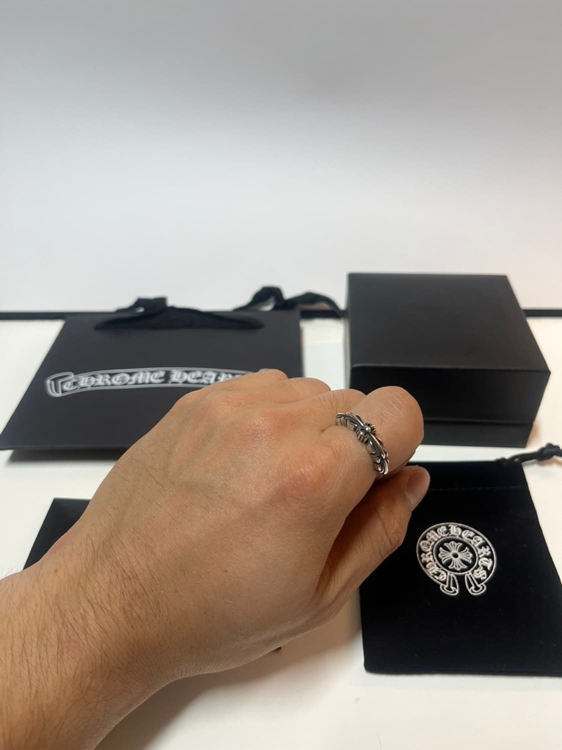 크롬 슬몰 프로랄 링 상품이미지4