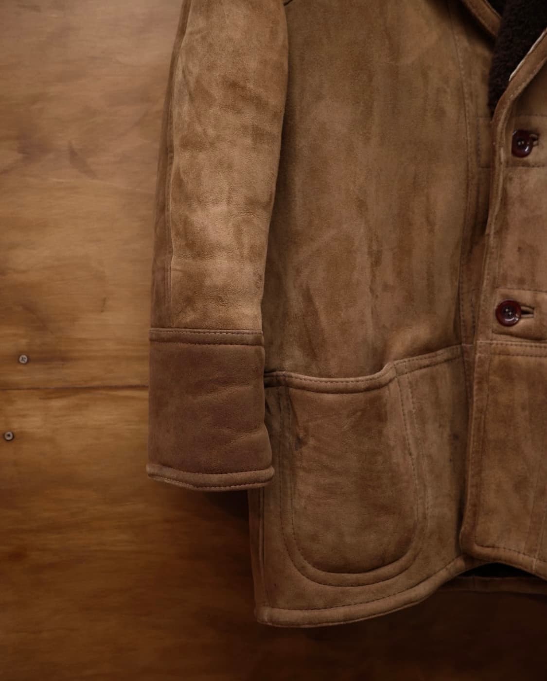 빈티지 시어링 스웨이드 무스탕 자켓 카코트  상품이미지3