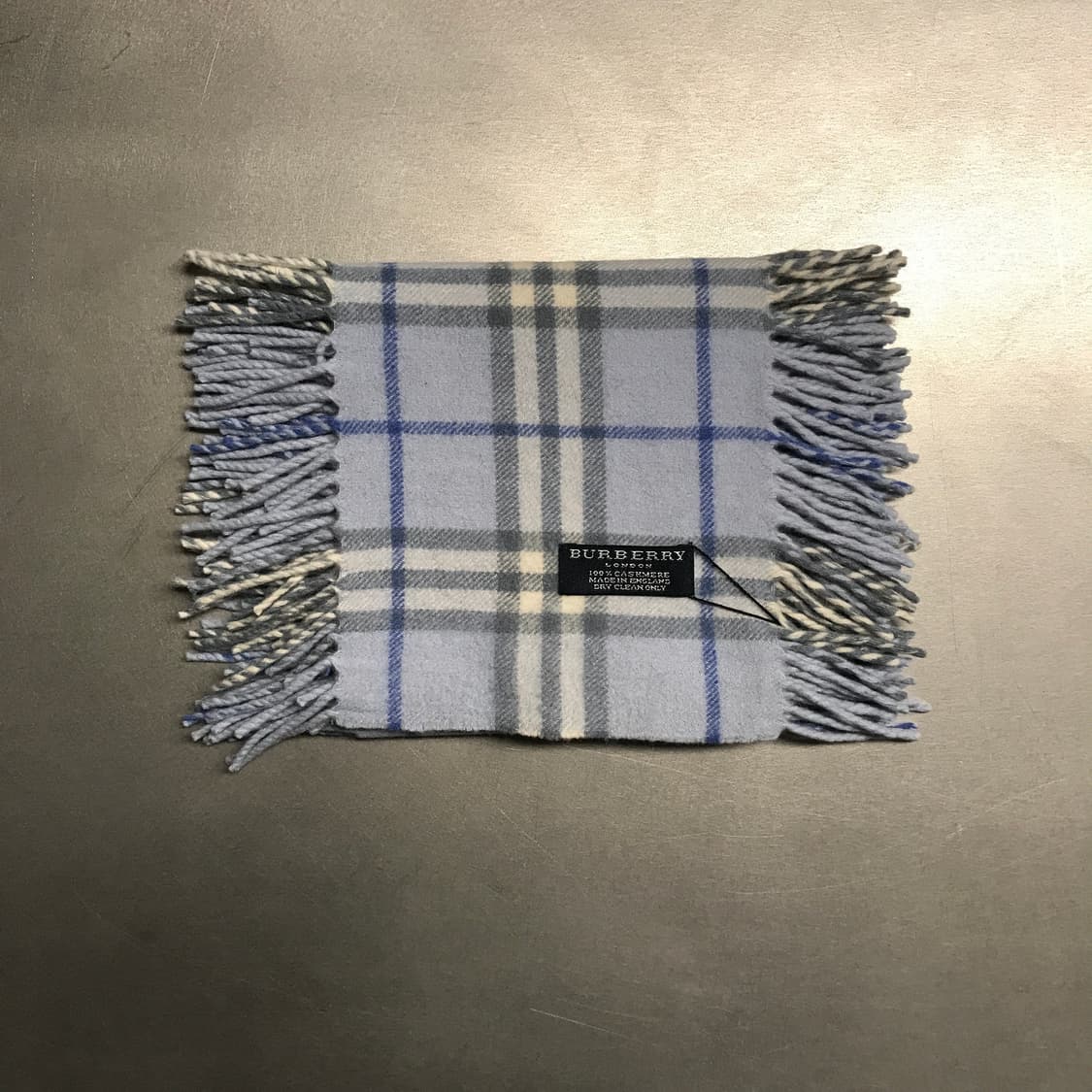 버버리 정품 캐시미어 머플러 블루 상품이미지2