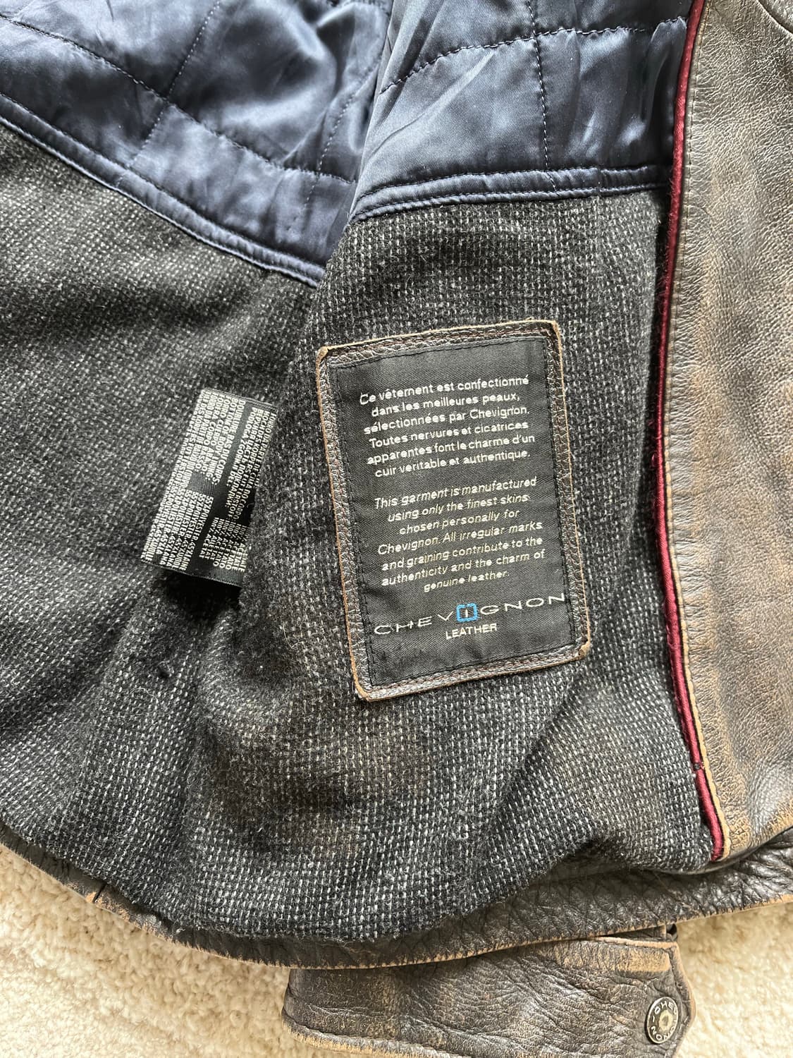 쉐비뇽 프렌치 레더 자켓 (105) 상품이미지7