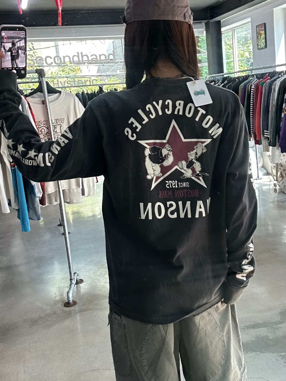 벤슨 모토사이클 스타 워시드 롱슬리브 긴팔티셔츠 상품이미지1