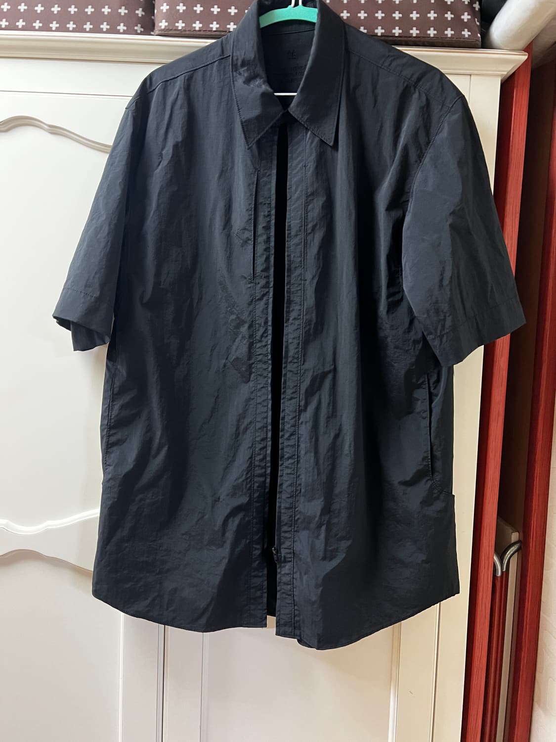 EE NYLON ZIP SHIRT BLACK 상품이미지3