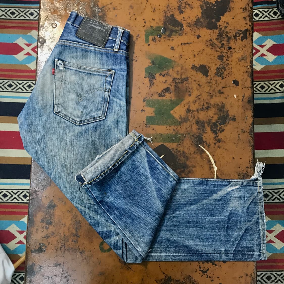 90s usa 리바이스 501xx 워시드 셀비지 데님 팬츠 허리 29 상품이미지2